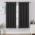 Cucraf Dark Grey Blackout Curtains 45 inch Length 2 Panels Set, Room Darkening Drapes for Living Room Bedroom, Thermal Insulated Light Bloc…