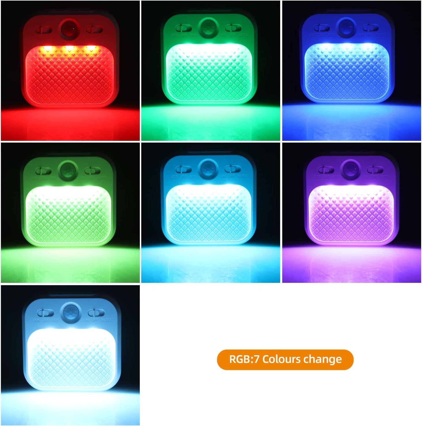DAMI Led Night Light with Motion Detector 2 Pack, Cabinet Light Dimmable with Timer Function, Staircase Lighting RGBW, Hallway Light…