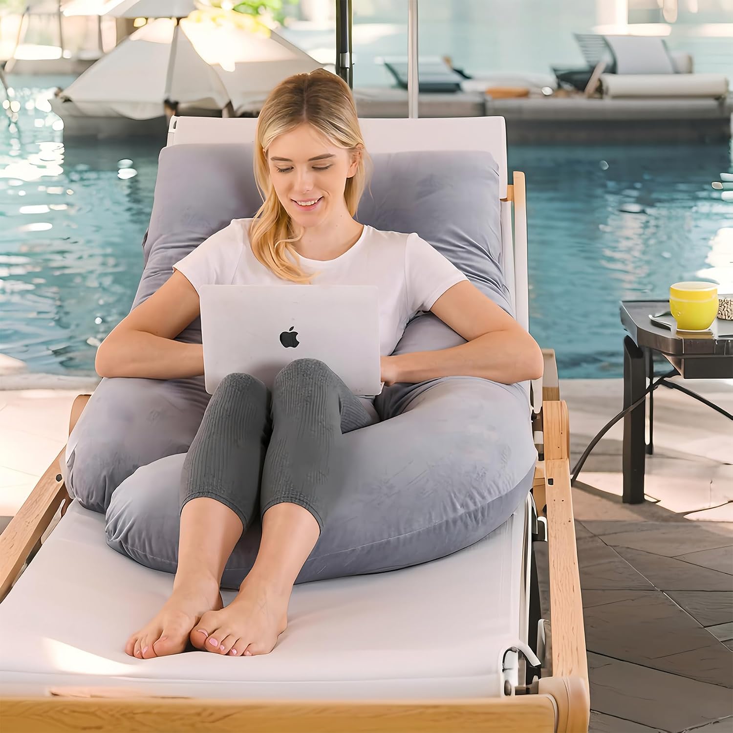U-Shaped Pregnancy Pillow for Sleeping, Full Body Support for Back, HIPS & Belly -65 Inch Maternity Pillow with Machine Washable Cover |…