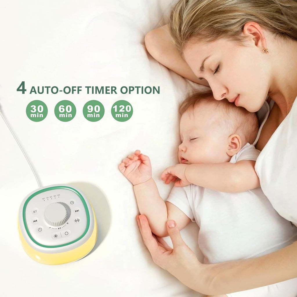 DONOW White Noise Sound Machine with Light Bluetooth, 30 Soothing Sounds, Knob Volume Control, 8 Colors Night Light with Memory Function…