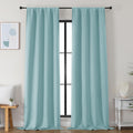 Simplebrand Ava Aqua Blackout Curtains for Bedroom 96 Inches Long 2 Panels, Solid Thermal Insulated, Energy Saving Nursery Window Treatment…