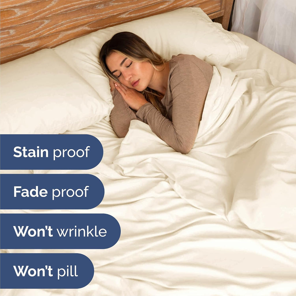 Queen Size 4 Piece Sheet Set - Comfy Breathable & Cooling Sheets - Hotel Luxury Bed Sheets for Women and Men - Deep Pockets, Easy-Fit…