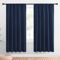 NICETOWN Window Curtains Blackout Draperies - Thermal Insulated Solid Top Pocket Blackout Drapes for Nursery Room (1 Pair, Navy, 52 x 72…