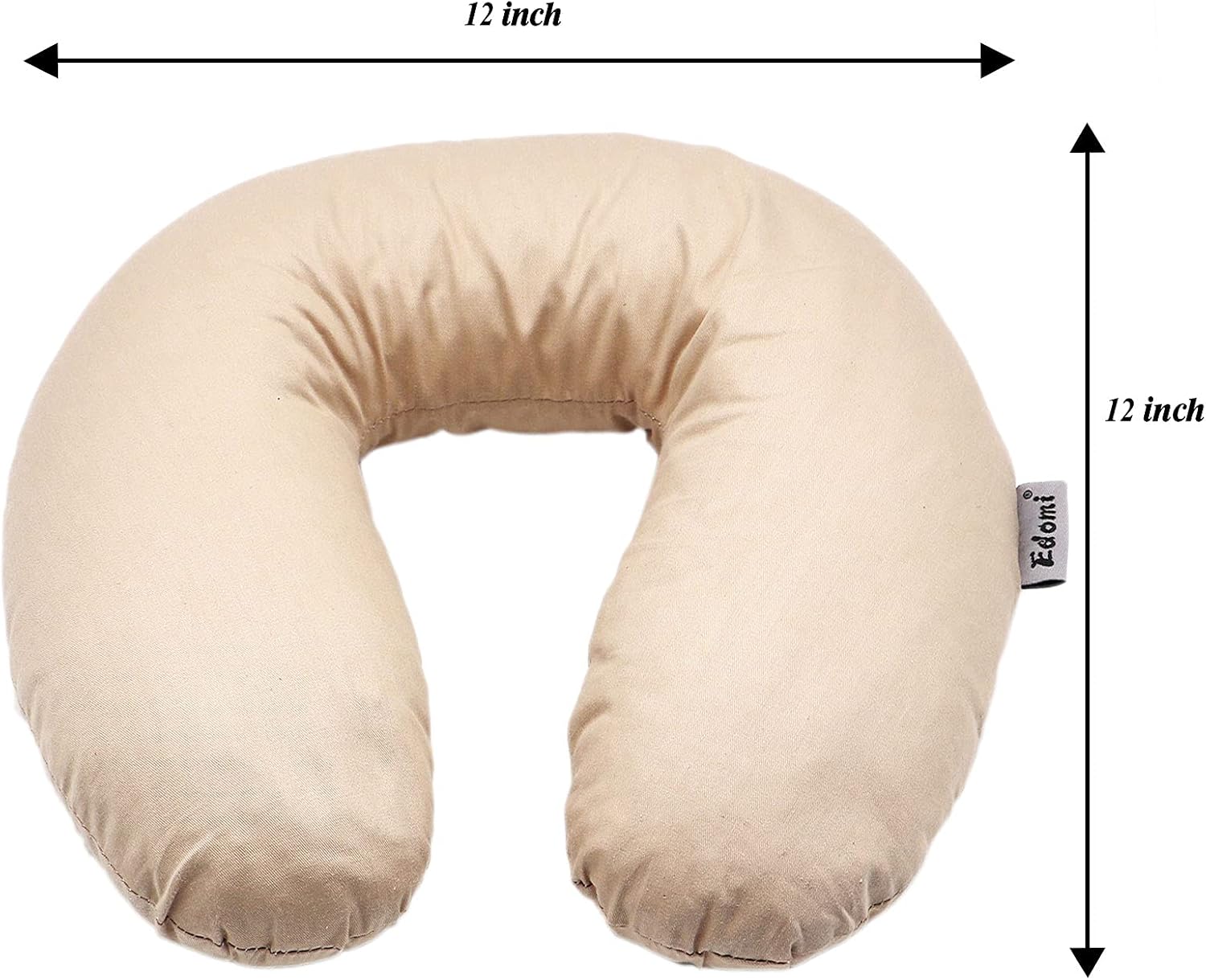 Edomi Buckwheat Neck Pillow for Sleeping U Shaped Pillow Cooling Travel Head Support Pillow for Neck Side Sleepers Buckwheat Hulls Conceale…