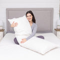 White Goose Feather and Down Body Pillow – Pillows Size 20 Inches x 60 Inches