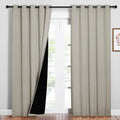 Nicetown 100% Blackout Window Curtain Panels, Cold and Full Light Blocking Drapes with Black Liner for Nursery, 84 inches Drop Thermal Insu…