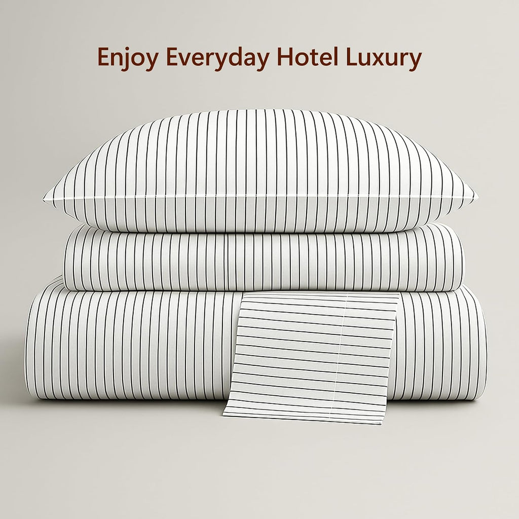 Perupima Peru Pima 415 Thread Count Percal Twin Sheet Set - 100% Peruvian Pima Cotton, 3 Piece (Flat, Fitted, 1 Pillowcase) - Cooling, Cris…