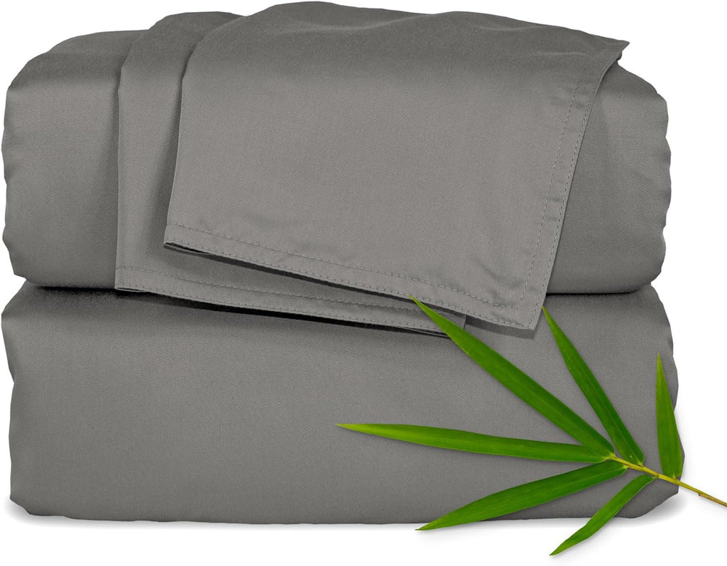 PureBamboo Pure Bamboo Twin XL Sheets, Genuine 100% Organic Viscose Derived from Bamboo Bed Sheet Set, Luxuriously Soft & Cooling, Double S…