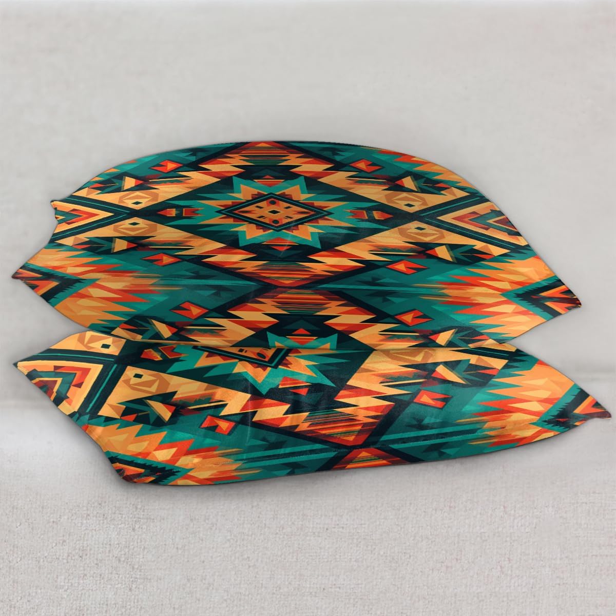 Aztec Theme Satin Silk Pillowcase for Hair and Skin Aztec Western Pillow Cases King Size Soft Silk Pillow Case with Envelope Closure…