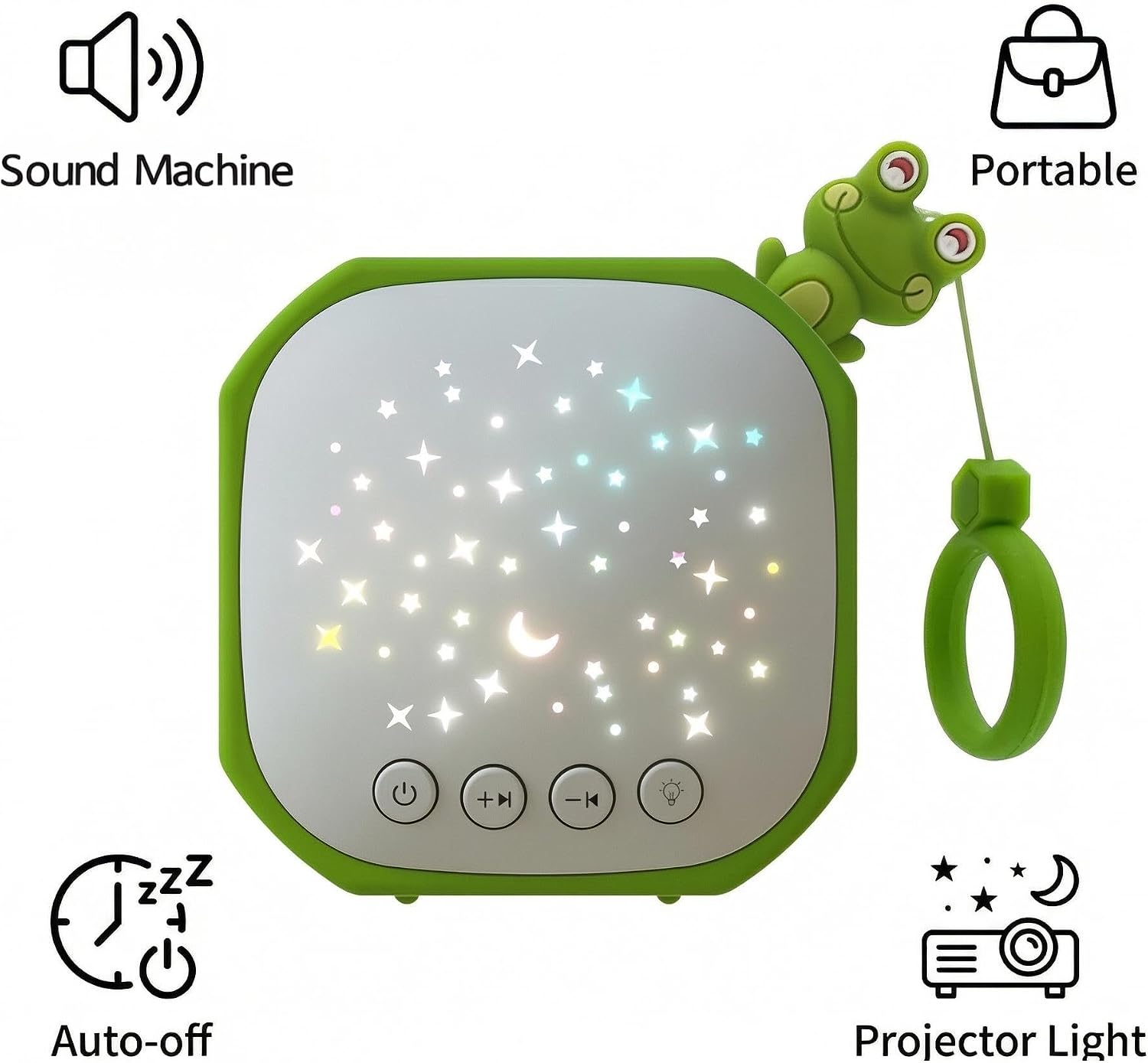 White Noise Sound Machine Baby with Star Projector | Portable Sleep Music Sound with Hook for Nursery, Bedroom, Travel, Infant, The Best…