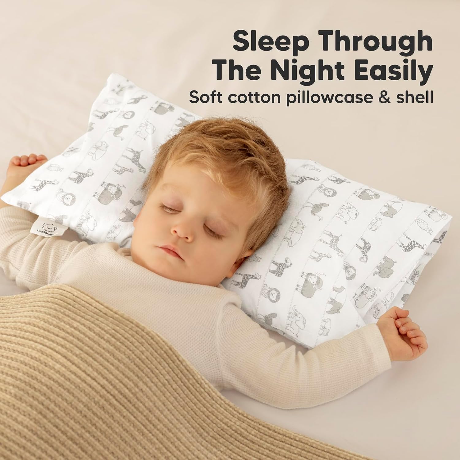 Toddler Pillow with Pillowcase - 10x18 My Little Dreamy Kids Travel Bed Pillows for Sleeping, Organic Cotton Small Pillowcase, Soft &…