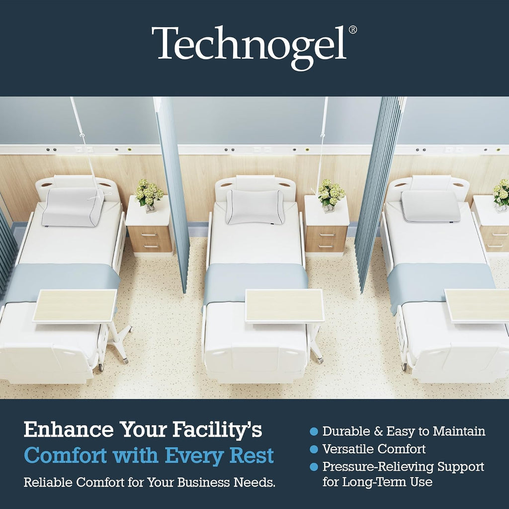 Technogel Anatomic Cooling Gel Pillow – Dual-Height (5.5" & 4.5") Cervical Spine Support, Memory Foam Base, Washable Cover, Side & Back Sle…