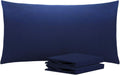 Ntbay King Pillowcase Set - 2 Pack Brushed Microfiber 20x36 Pillowcases - Soft, Wrinkle-Free, Fade-Resistant, Stain-Resistant, Navy Pillowc…