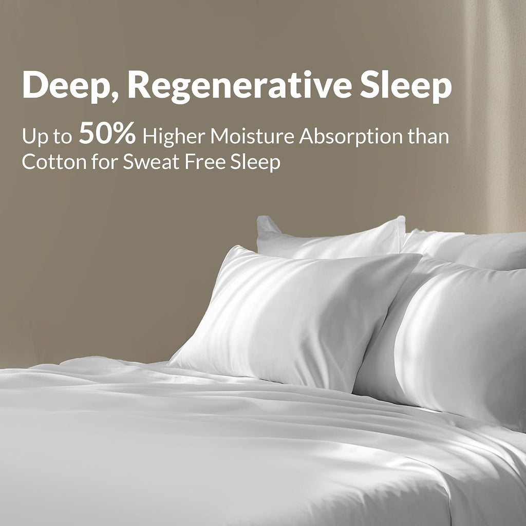 SweaveBedding 100% Egyptian Cotton Percale Pillow Cases Set - Luxurious 400 Thread Count, Breathable & Skin-Friendly Percale - Softer After…