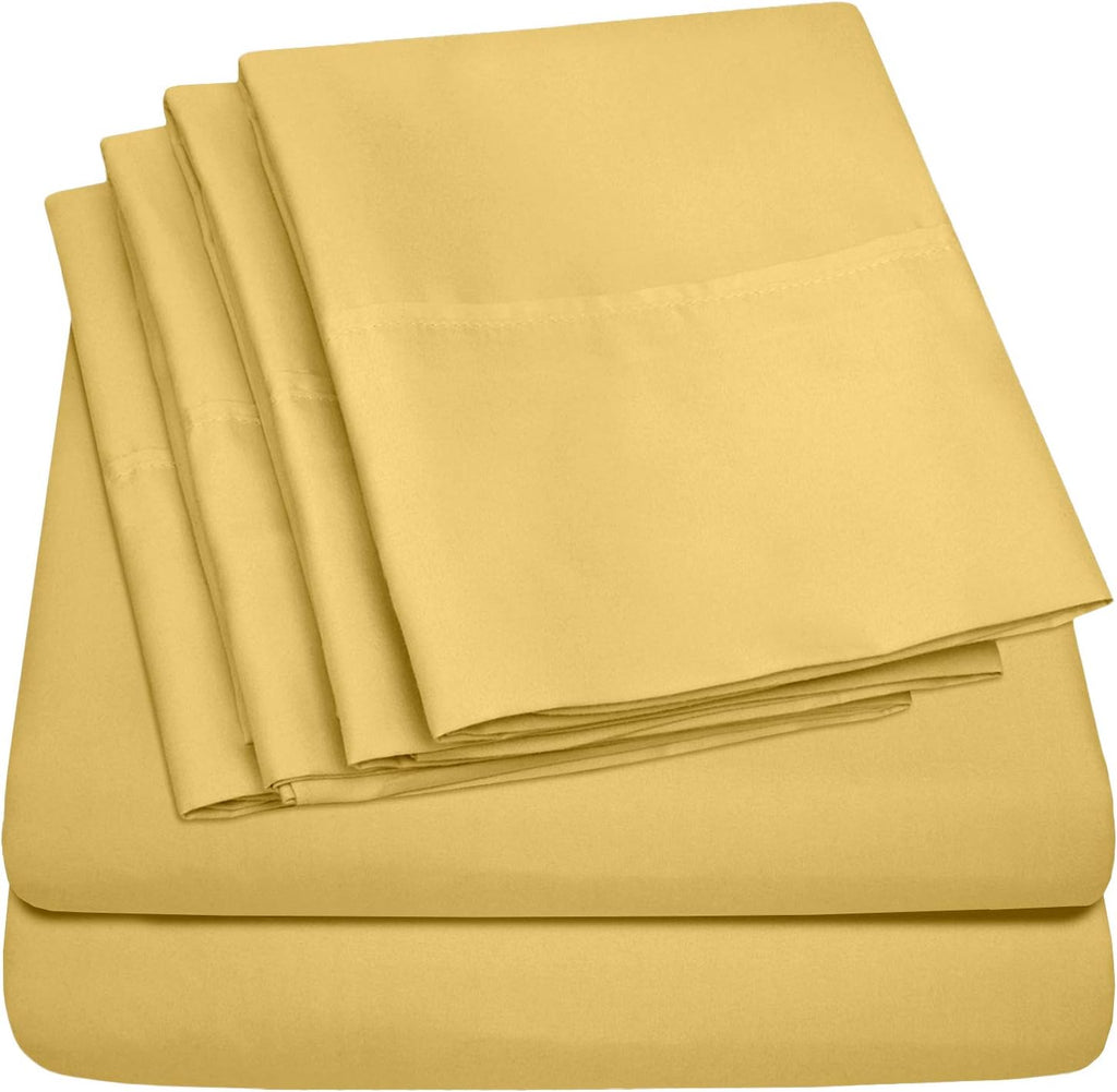 Full Size Bed Sheets - 6 Piece 1500 Supreme Collection Fine Brushed Microfiber Deep Pocket Full Sheet Set Bedding - 2 Extra Pillow Cases…