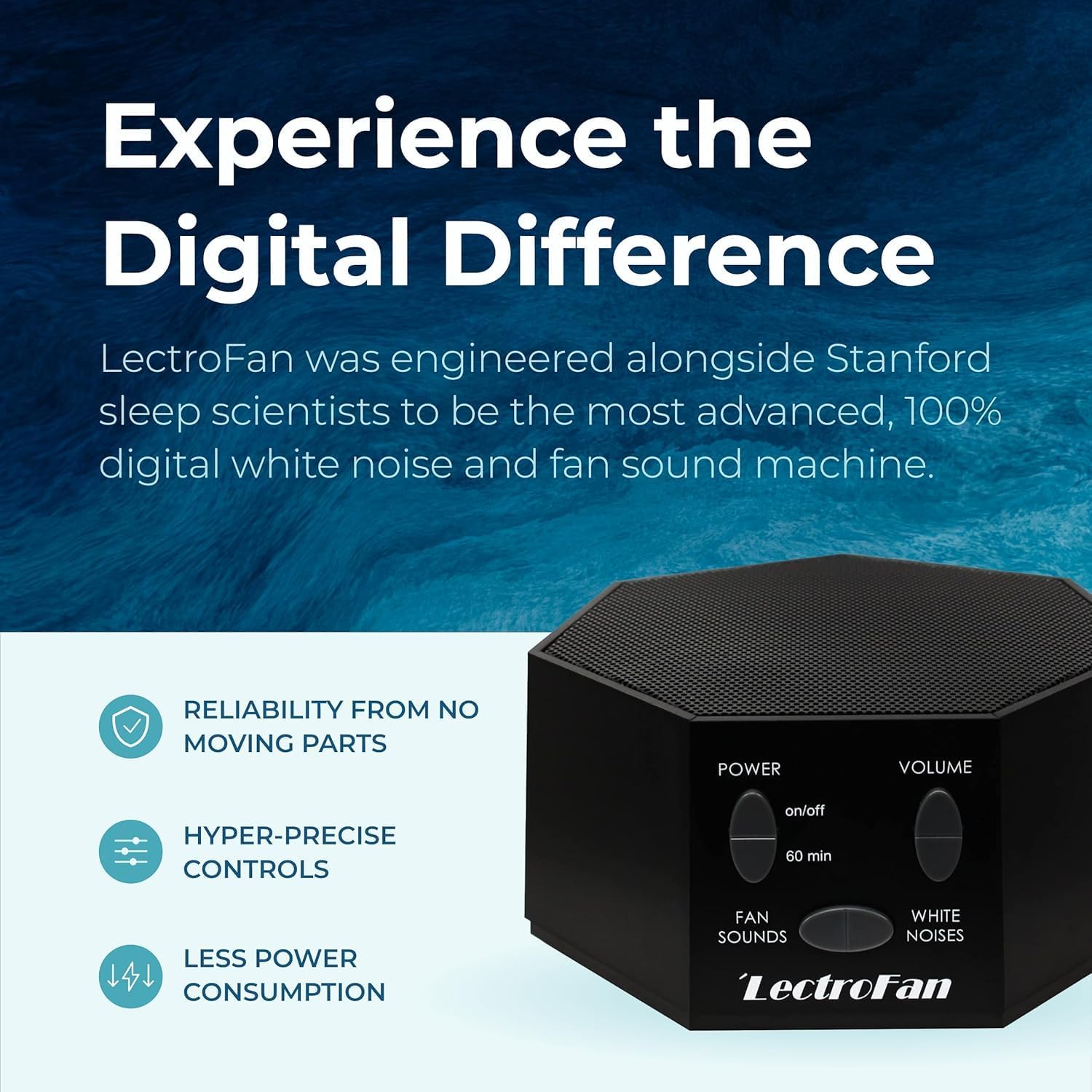 Adaptive Sound Technologies LectroFan Classic - Global Power Edition - Soothing Sound Machine for Sleep - Built-in Sleep Timer - Compact…