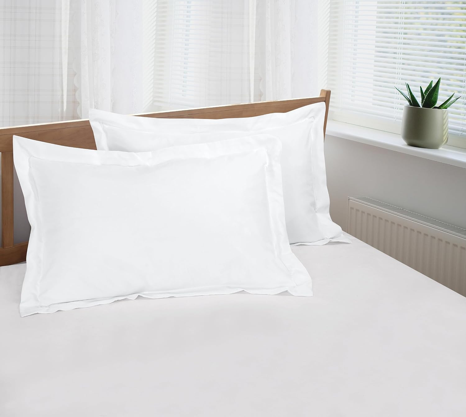Royalelinens Royale Linens Pillow Shams 2 Pack Euro Size 26x26 Inch - Brushed 1800 Microfiber - Bed Pillow Shams, Wrinkle Resistant Super S…