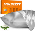 Jjimoo 100% Mulberry Silk Pillowcase for Hair and Skin, 22 Momme Pure Natural Silk Pillow Case Both Sided with Zipper, Pillow Cover for Wom…