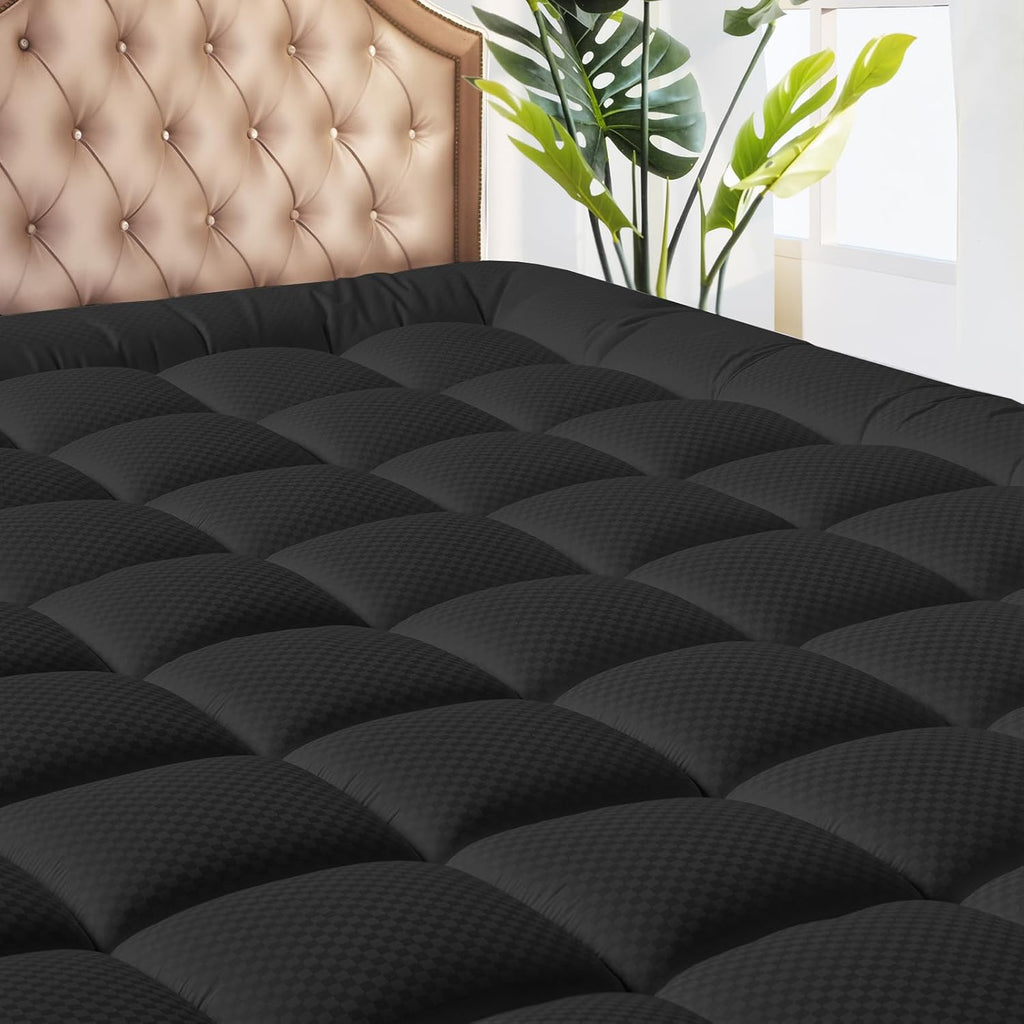 Matbeby California King Mattress Pad - Cooling Breathable Mattress Topper, Quilted Fitted Mattress Protector, Pillow Top Mattress Cover wit…