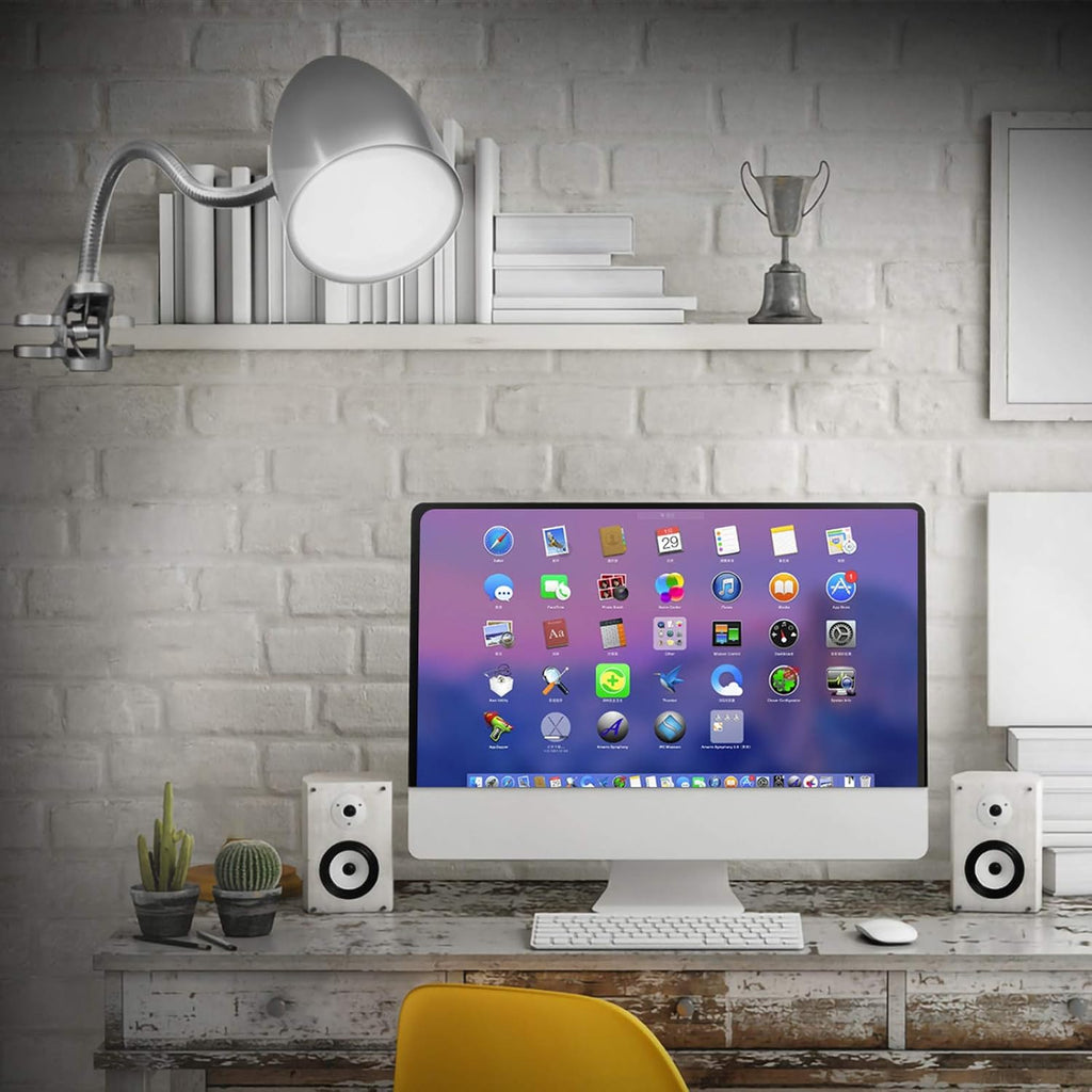 Eenergeticlighting E ENERGETIC LIGHTING Desk lamp with Clamp, Non-Dimmable Clip Light for Bed and Desk, 4000K Cool White, 3.5W 240 LM lamp,…