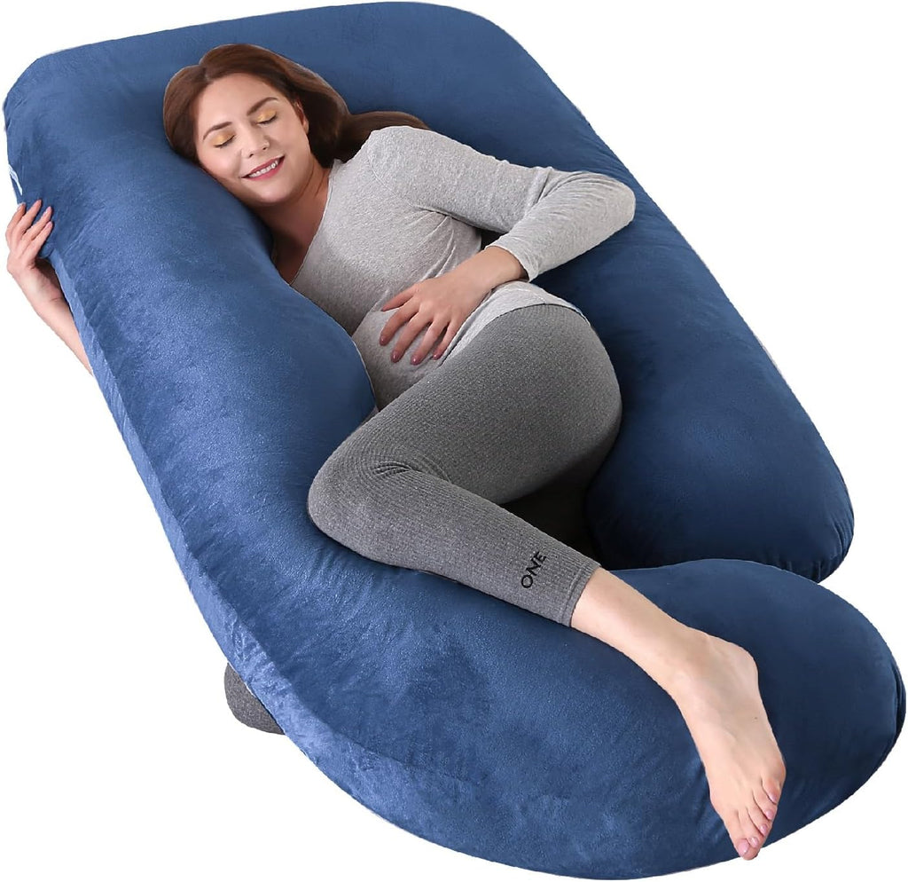 60 Inch Full Body Pregnancy Pillows for Sleeping Cooling Pregnancy Pillow, U Shaped Pregnancy Body Pillow, Maternity Pillows for Pregnant…