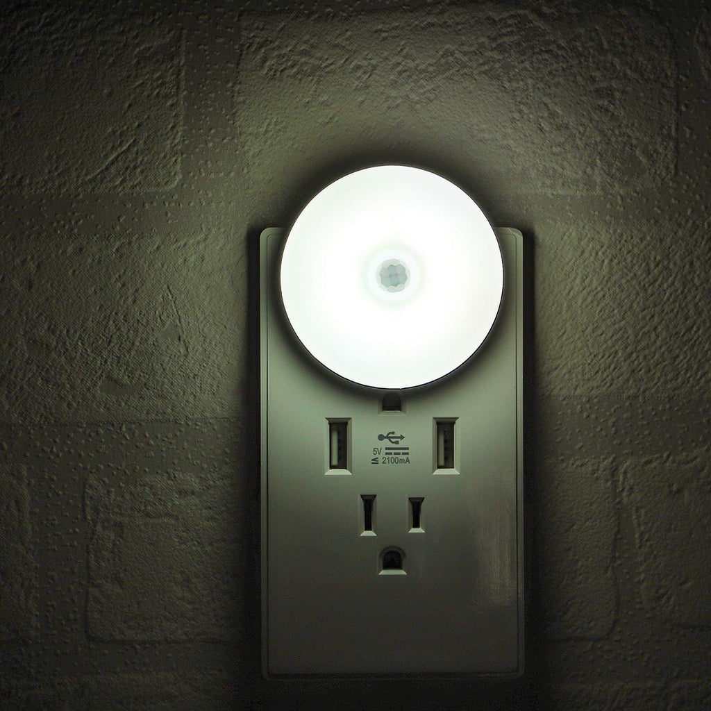 LED Motion Sensor Night Light, Sensor Night Light Plug in, Motion Nightlight Plug into Wall, Energy Efficient, Cool White Night Light for…