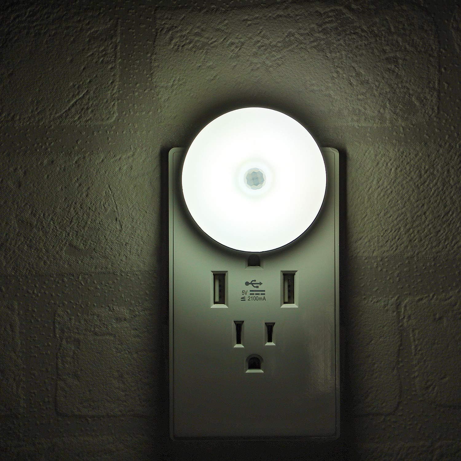 LED Motion Sensor Night Light, Sensor Night Light Plug in, Motion Nightlight Plug into Wall, Energy Efficient, Cool White Night Light for…