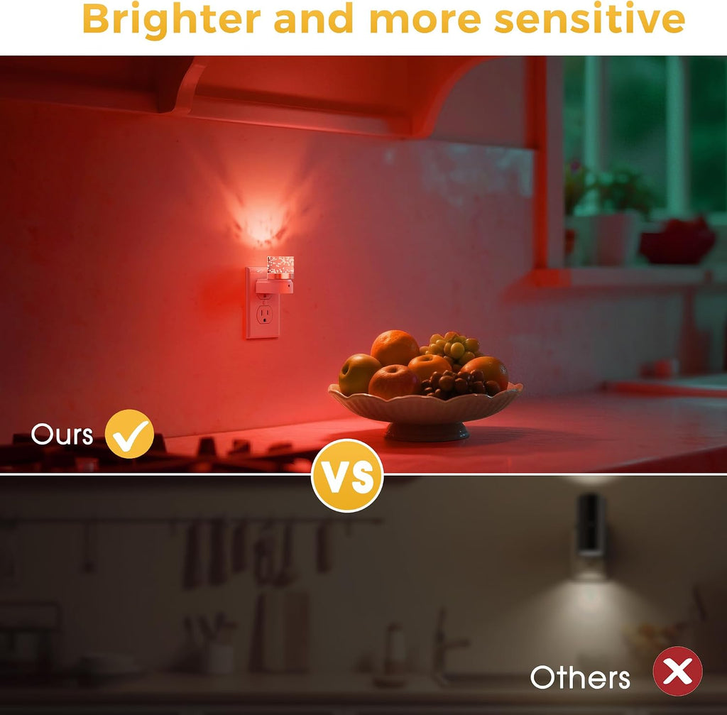 L LOHAS LED Night Light, Night Lights Plug into Wall, Color Changing Nightlight RGB with Dusk to Dawn Sensor, for Halloween, Christmas…