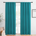 NICETOWN Peacock Blue Blackout Curtains Panels for Window, Thermal Insulated Rod Pocket Blackout Drapes/Draperies for Living Room (2…