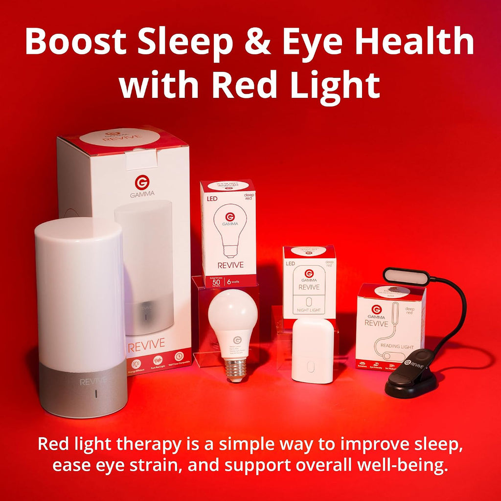 GammaLightTherapy Revive - 670nm Red Night Light (2 Pack) by Gamma - Sleep relaxation - Melatonin Promoting Natural 2 Pack Plastic R…