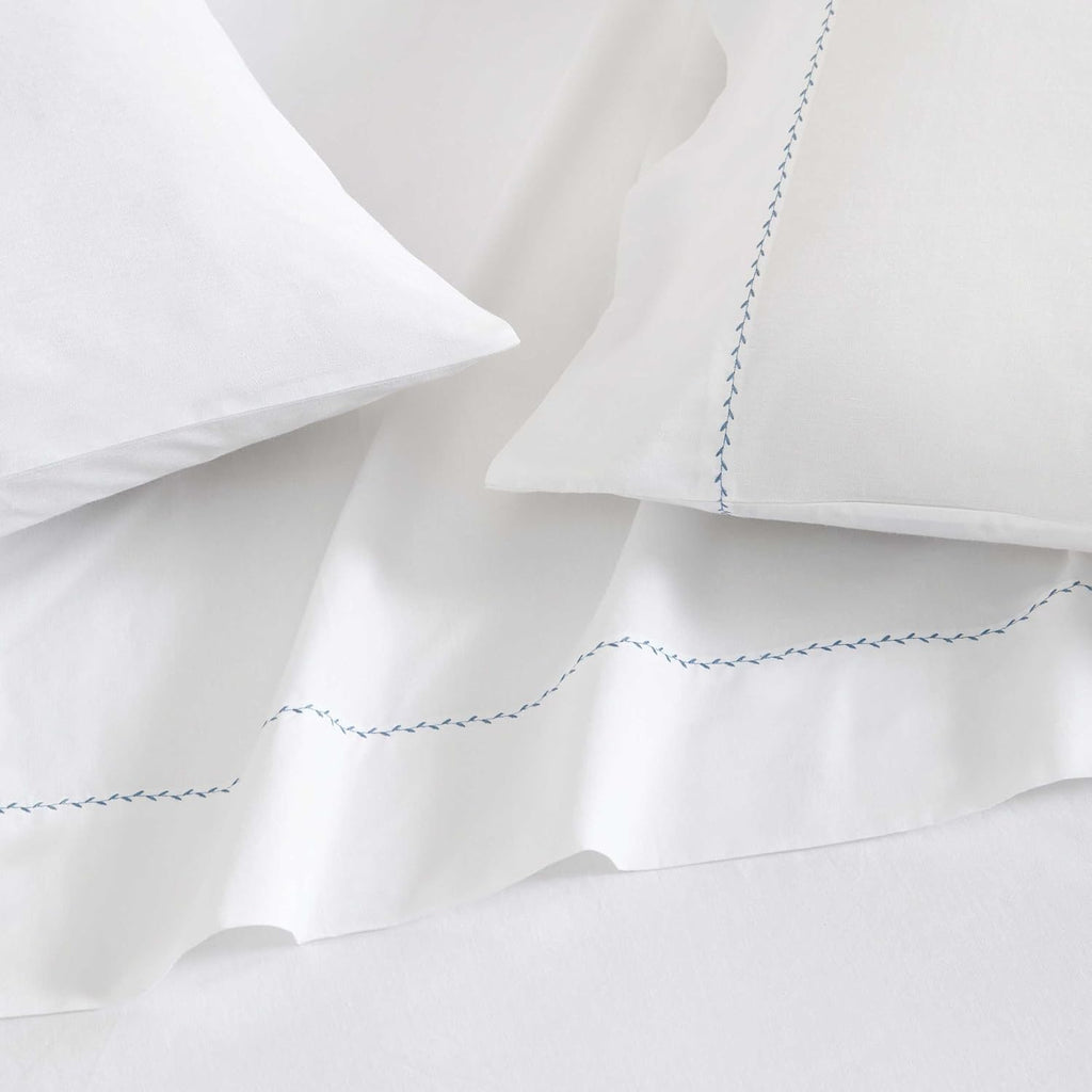 MarthaStewart Martha Stewart - Queen Size Sheets Set, Crisp & Tailored Cooling Sheets with a Smooth Cotton Percale Lightweight Feel - Bed S…