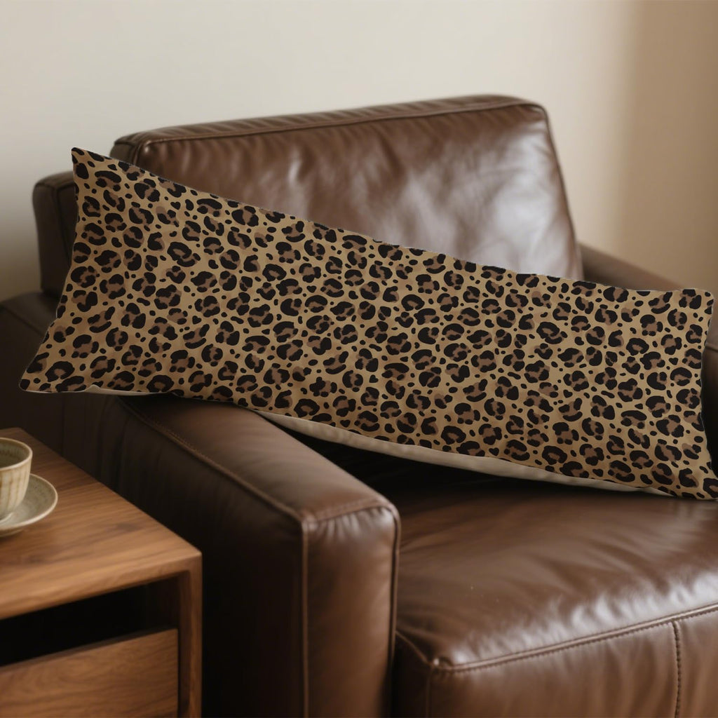 Leopard Print 20x54 Body Pillow Cover, Cheetah Print Room Decor, Trendy Wild Animal Print Aesthetic Decorative Long Body Pillow Cases for…