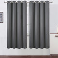Lemomo Grey Blackout Curtains/52 x 72 Inch/Set of 2 Panels Thermal Insulated Room Darkening Curtains for Bedroom 72 Inch Grey