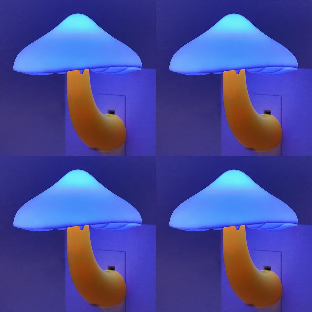 APAKI LED Mushroom Night Light Plug in Lamp, Light Sensor Night Lights Plug into Wall, Dusk to Dawn Sensor Night Light for Adults Ki…