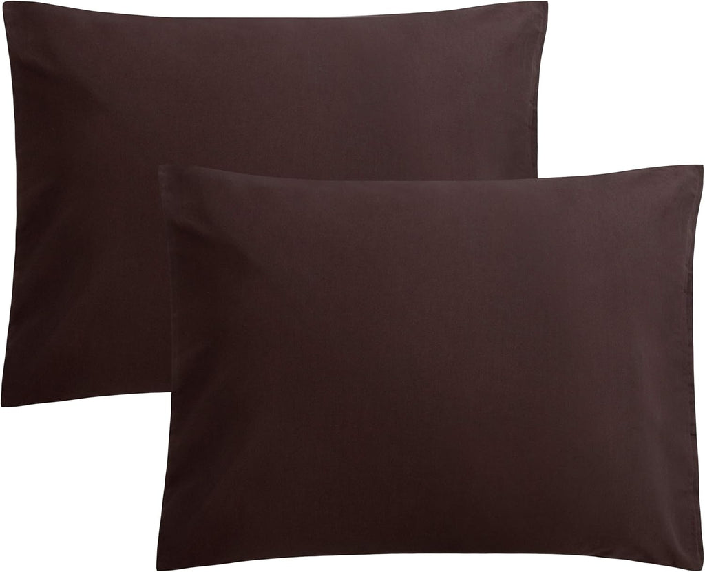 FLXXIE Pillow Cases Standard Size, Soft Microfiber Pillow Covers with Envelope Closure, Wrinkle, Stain Resistant Pillowcases, 2 Piece…