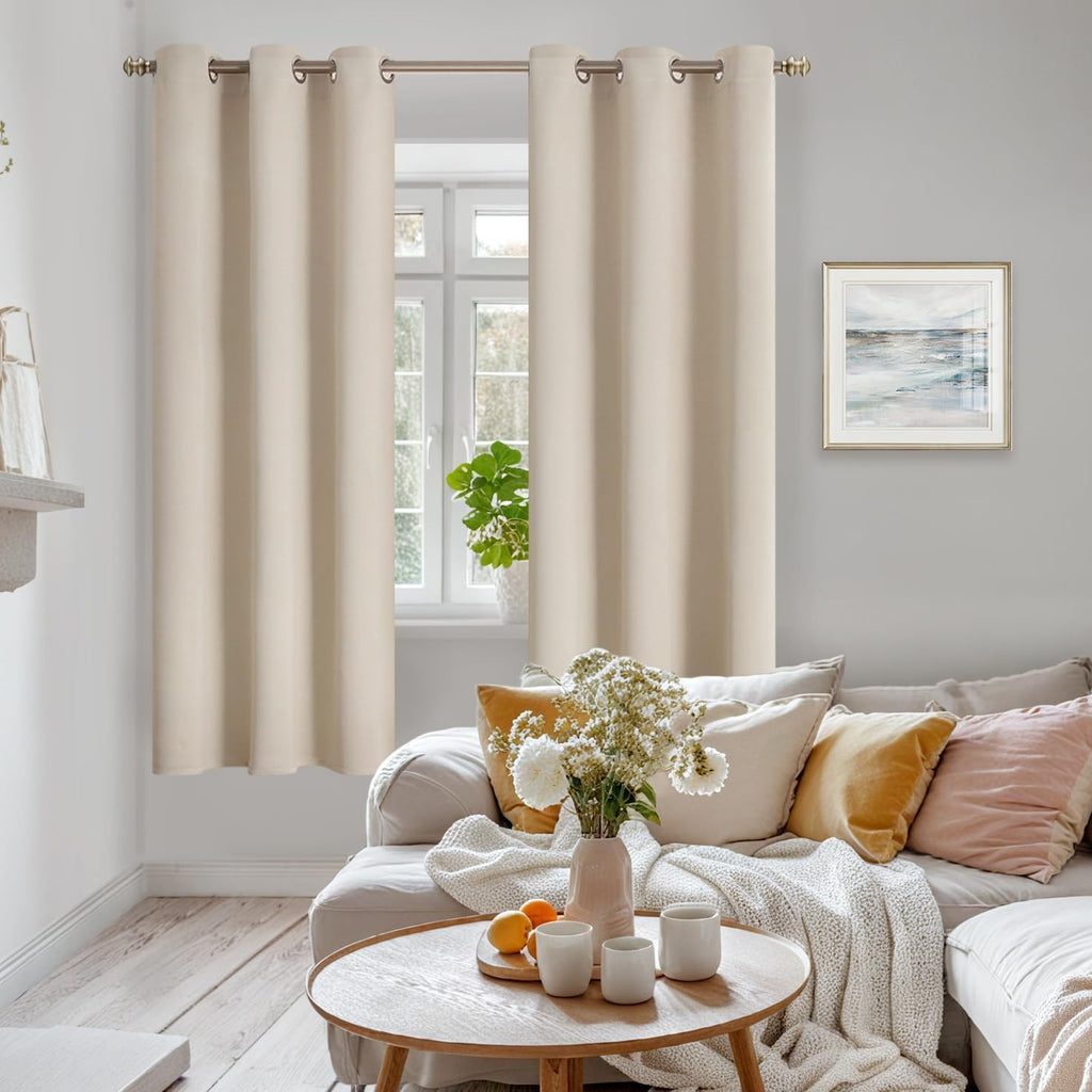 YoungsTex Blackout Curtains for Bedroom 72 Inches Length - Grommmet Room Darkening Curtains Thermal Insulated Window Drapes for Living Room…