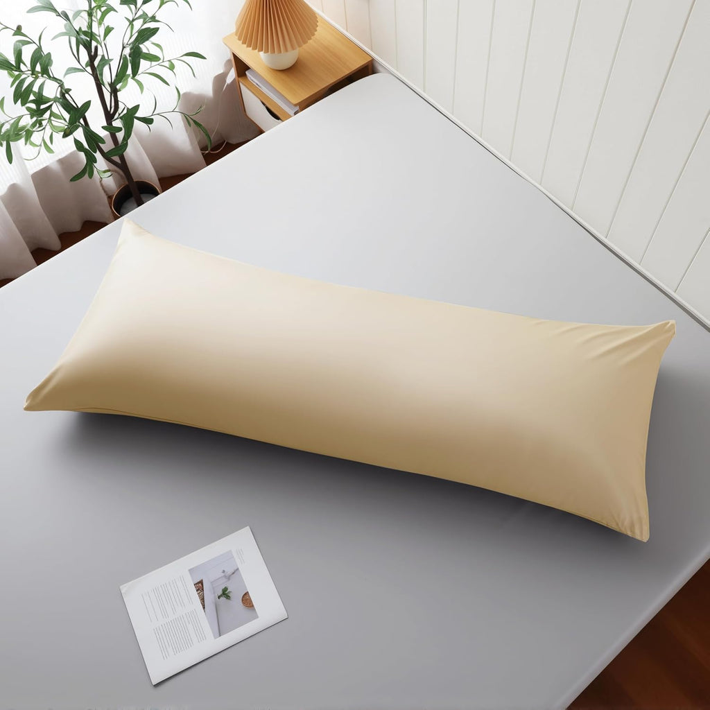 ShunjieHome Body Cooling Pillow Case, Viscose Derived from Bamboo Long Pillow Protectors, 400 TC Soft Silky Breathable Summer Body Pillowcas…