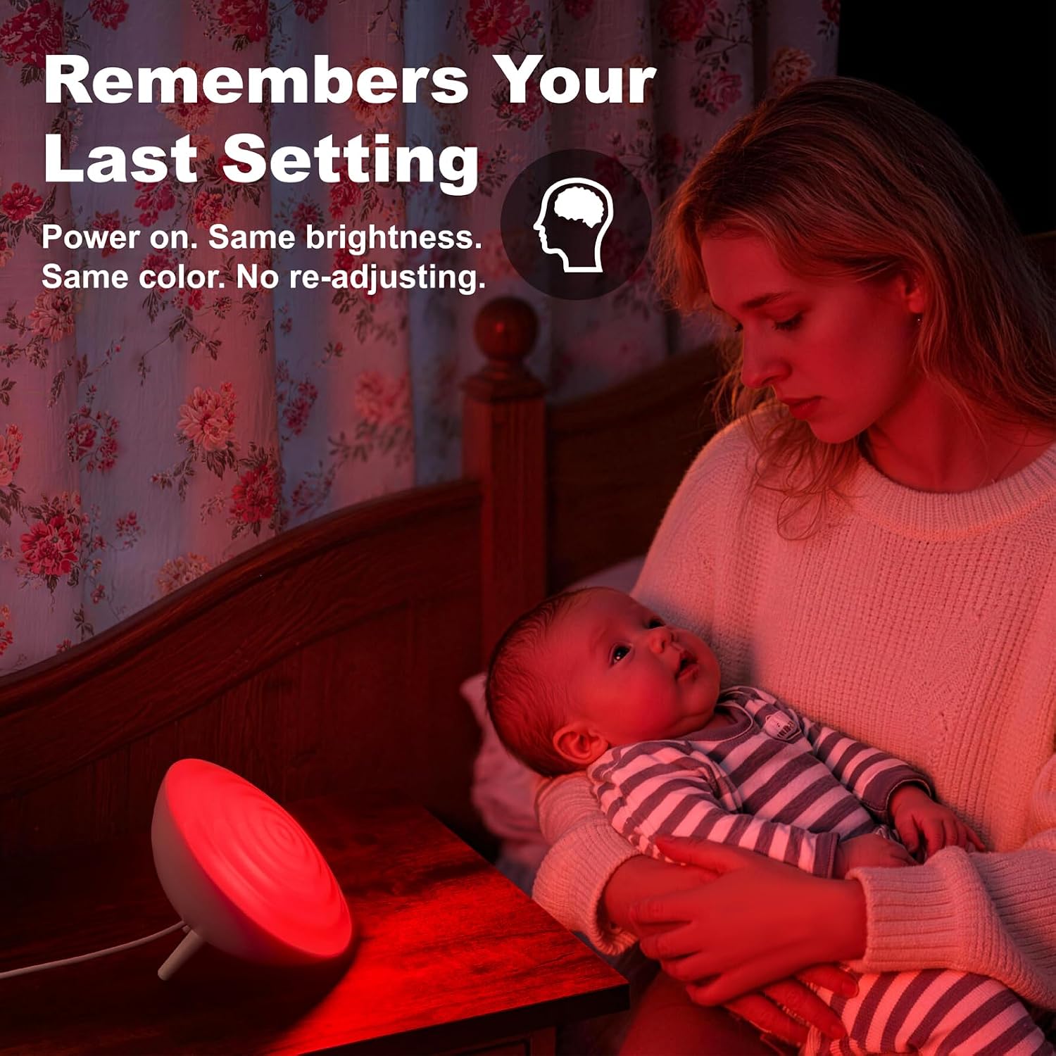 BOHON Red Light Night Light with Timer, 3 Color Modes 10 Brightness Dimmer Red Light Reading Light, 660nm Red Night Lights for Sleep…