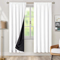 BGment White Blackout Curtains for Living Room 84 Inch Length 2 Panels Set, Full Room Darkening Thermal Insulated Soundproof Privacy…