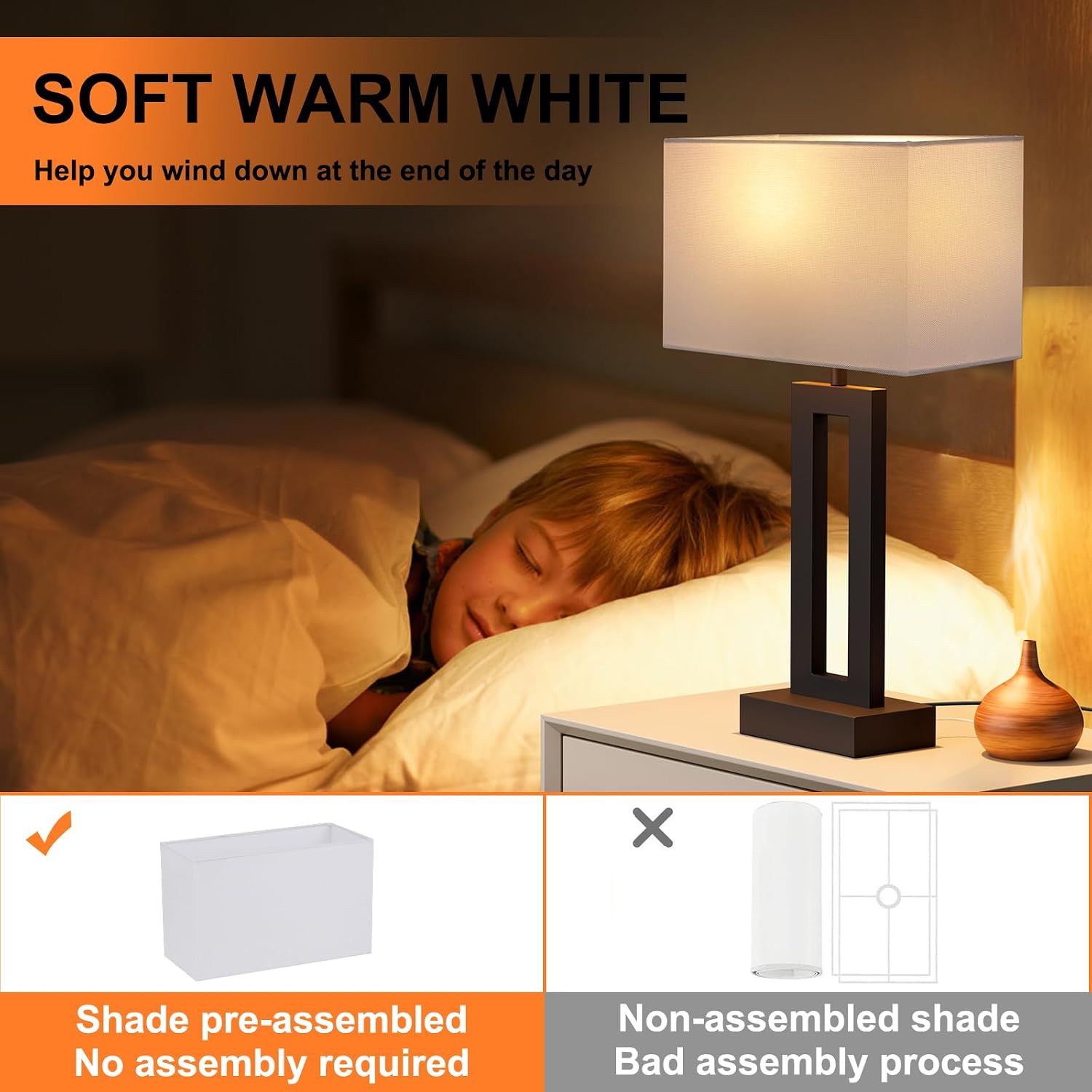 Nightstand Table Lamps for Bedrooms Set of 2 - Touch Bedside Lamp with USB C+A, 3 Way Dimmable Living Room Lamps for End Tables Set of 2…