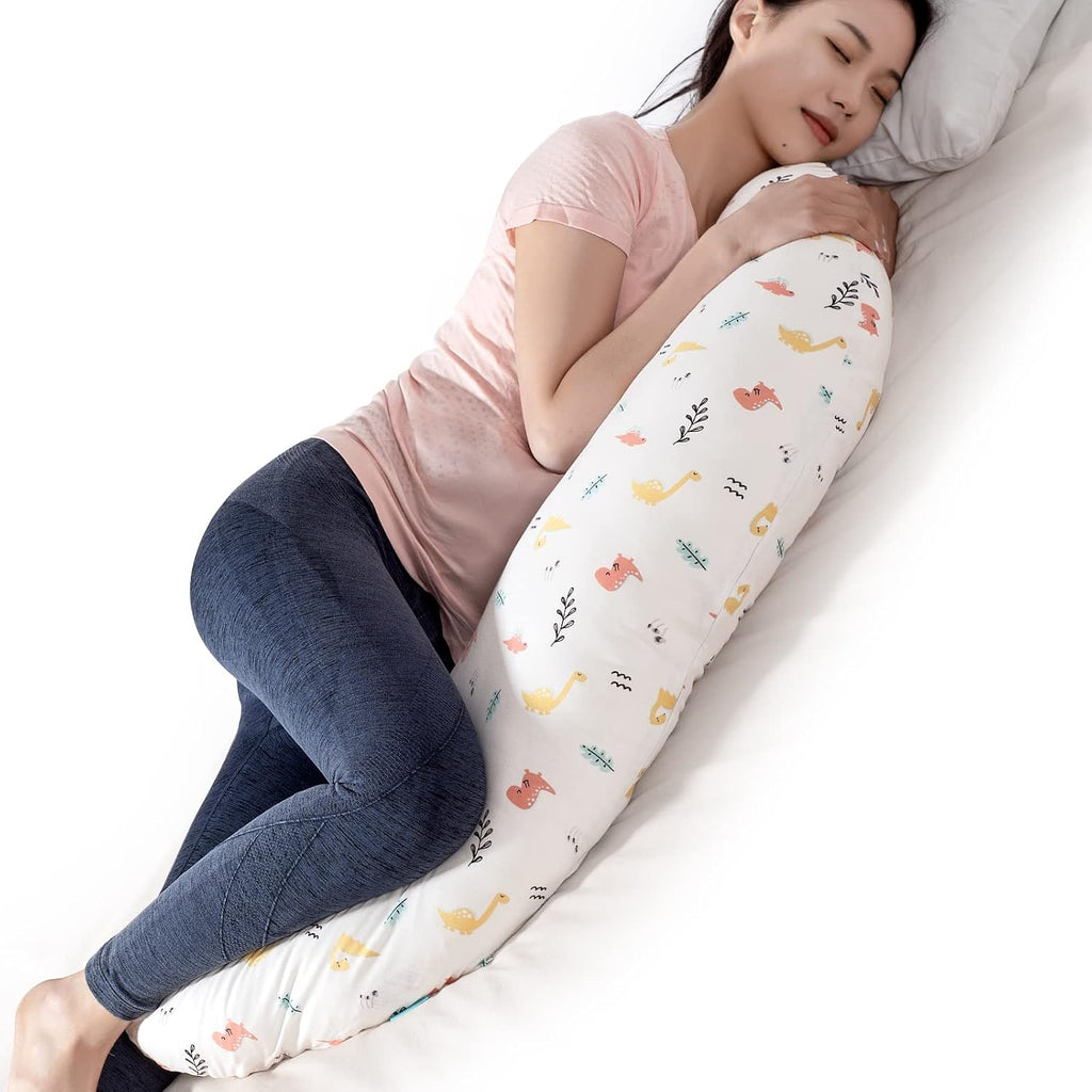 BYRIVER C Shaped Pregnancy Pillow with Cover, Knee Pillow for Side Sleeper Knees Legs HIPS Pain, Leg Pillow Elevation for Lower Back…