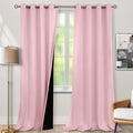BGment Baby Pink 100% Blackout Curtains for Nursery Bedroom 95 Inch Length 2 Panels, Thermal Insulated Full Light Blocking Grommet Noise Ca…