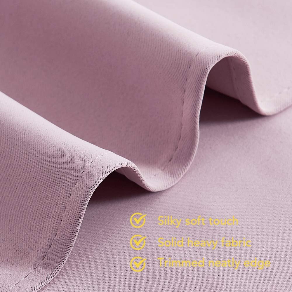 NICETOWN Blackout Curtain Panels for Girls Room, Nursery Essential Thermal Insulated Solid Grommet Top Blackout Drapes (Baby…