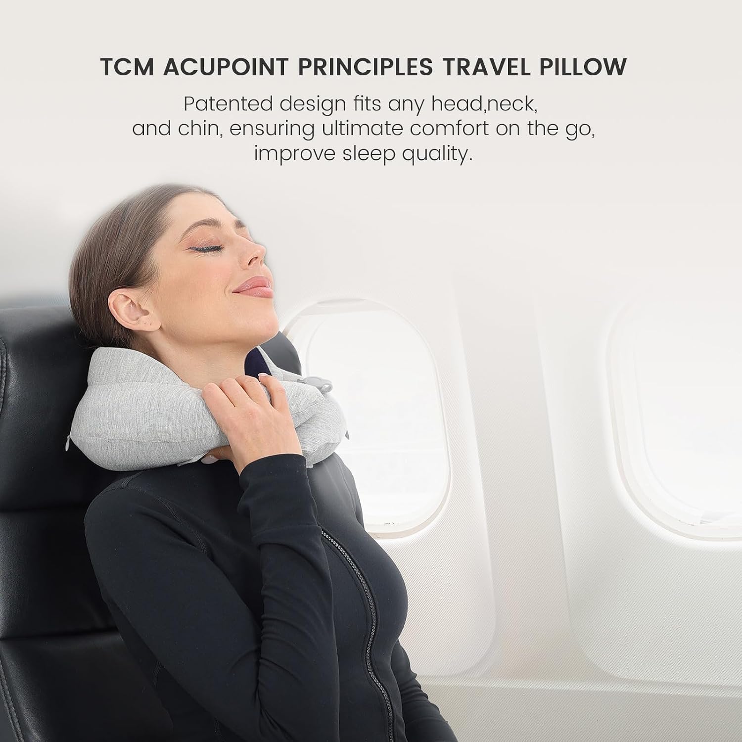 Keemall Inflatable Travel Pillow, Upgraded Travel Neck Pillow for Airplane Neck Support Sleeping - 3rd Generation, Double Comfort Plane…