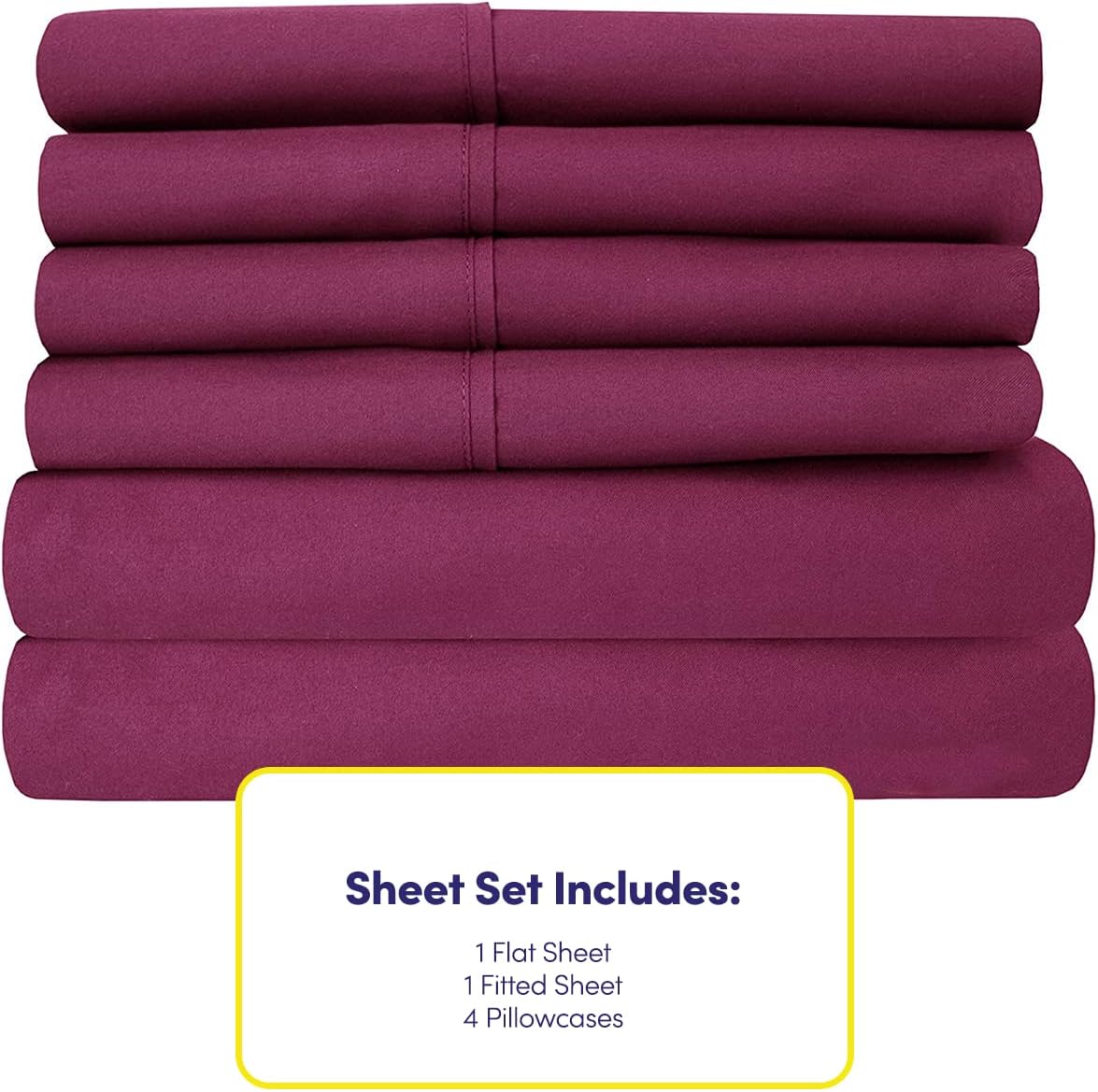 King Size Bed Sheets - 6 Piece 1500 Supreme Collection Fine Brushed Microfiber Deep Pocket King Sheet Set Bedding - 2 Extra Pillow Cases…