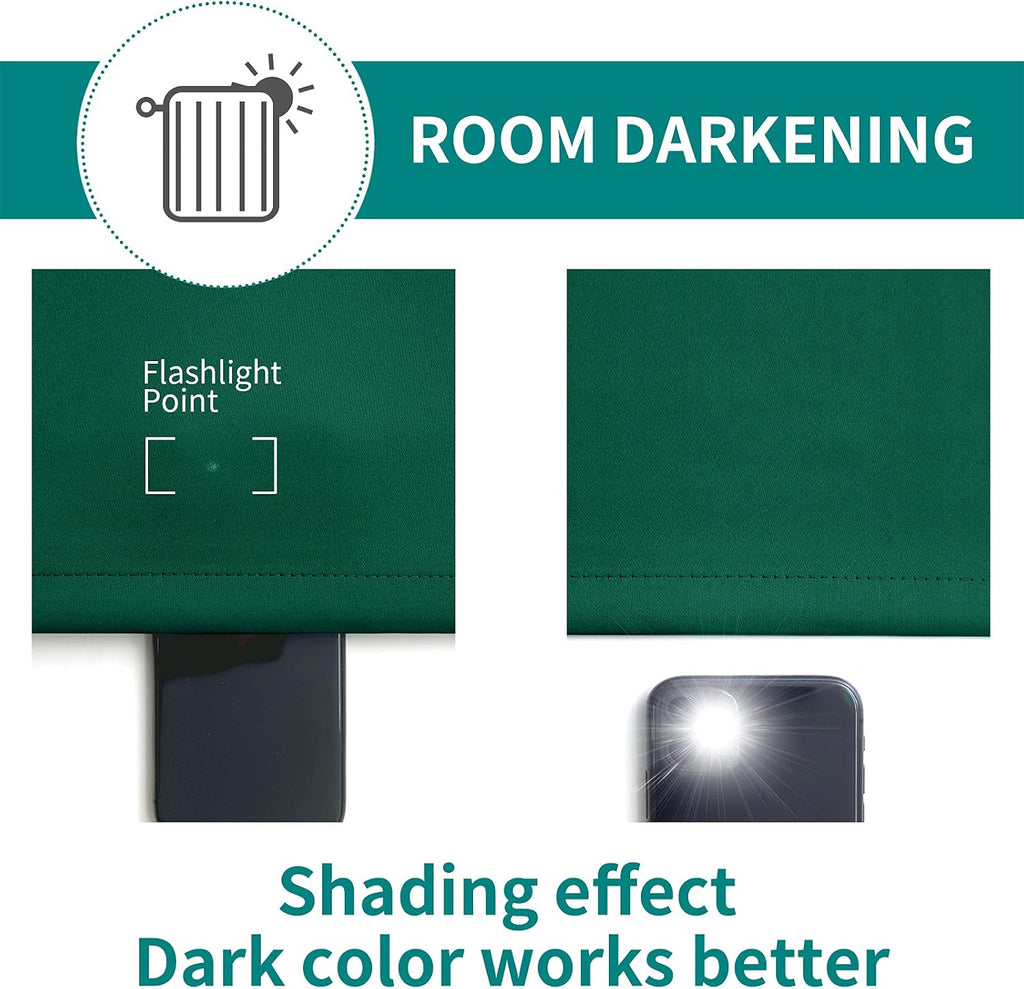 BGment Green Blackout Curtains for Bedroom - Grommet Thermal Insulated Room Darkening Window Curtains, Set of 2 Panels, Each 55 x 69 Inch 6…