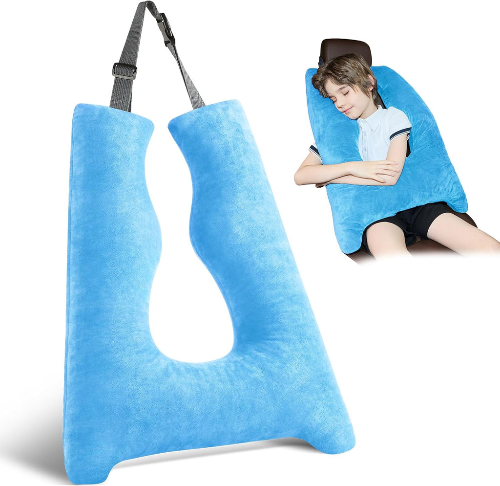 Car Pillow for Kids Travel Pillow with Adjustable Strap, Kids Floor Pillows Cushions for Adults and Children to Support Head and Body…