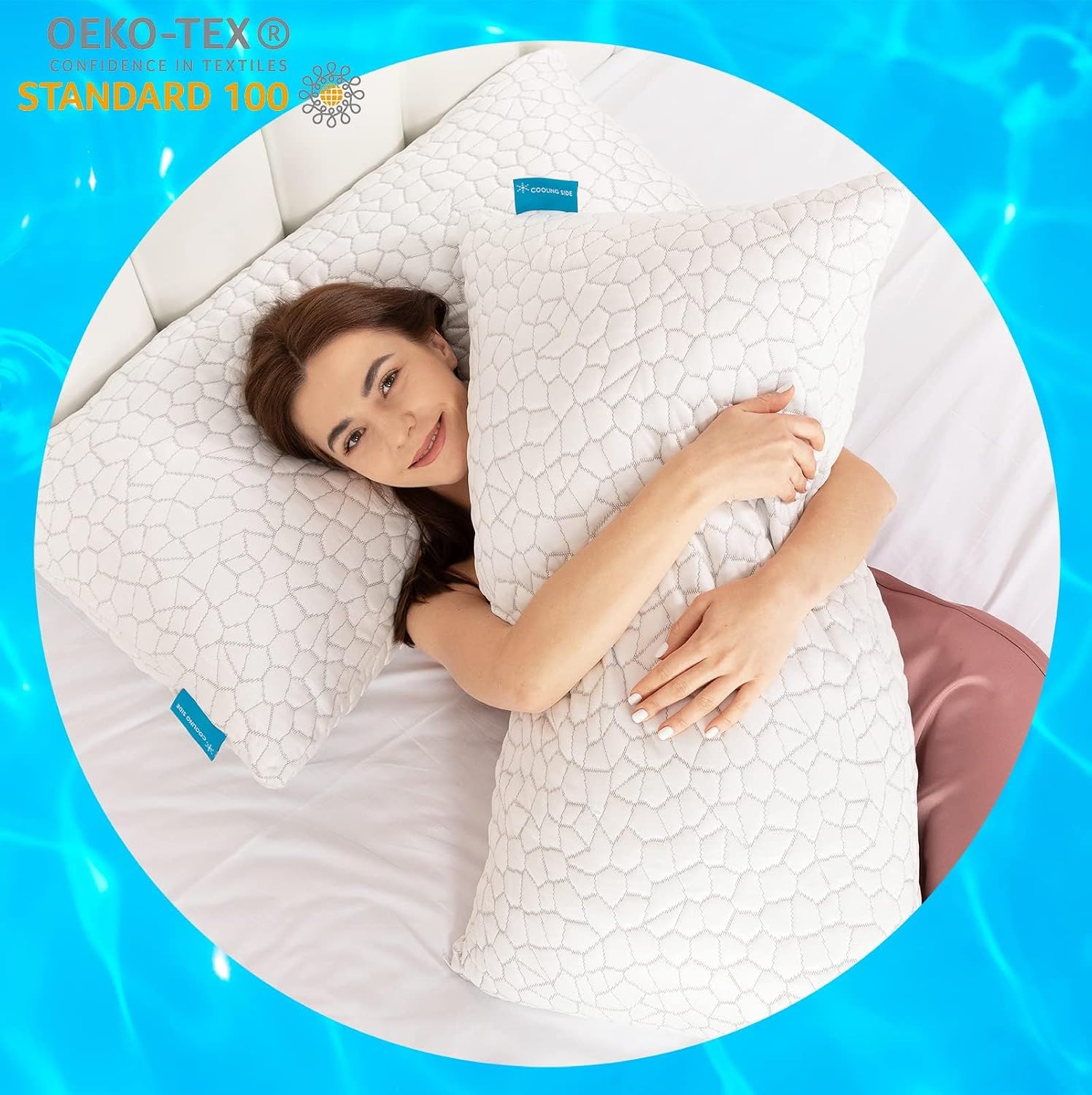 Supamodern SUPA MODERN Cooling Bed Pillows for Sleeping 2 Pack Shredded Memory Foam Pillows Adjustable Pillow for Side Back Stomach Sleeper…