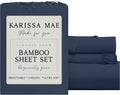 KARISSA MAE Pure Viscose from Bamboo Twin XL Size Sheet Set | 100% FSC Certified | Luxuriously Soft | Cooling | 18" Deep Pocket w/Corner…