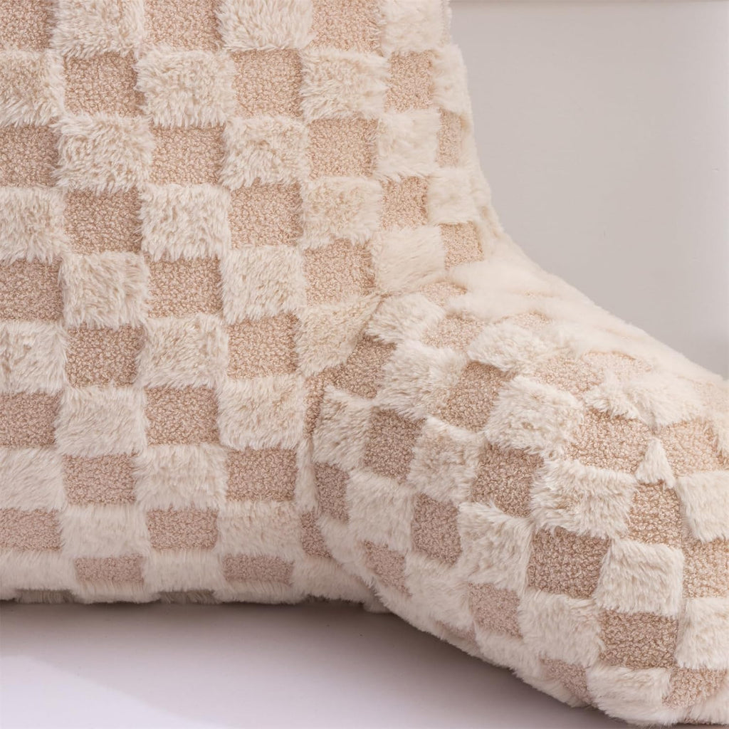 Aimuan Reading Pillow Checkered Bed Rest Wedge Backrest Checkerboard Pillow with Arms Back Support for Sitting Up in Bed Cushion Incline…
